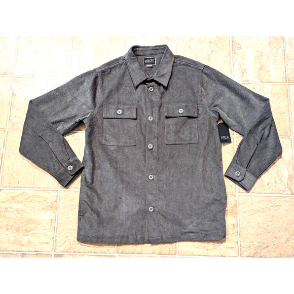 New Valor Collective sz M Shirt Shacket Jacket corduroy gray G2 - Picture 1 of 3